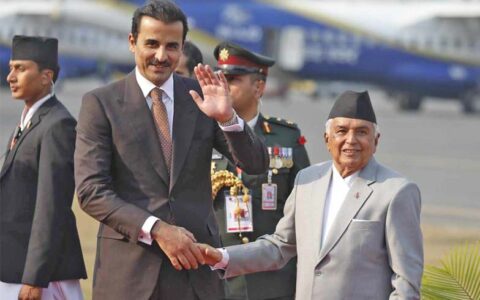 दुई दिने राजकीय भ्रमणमा कतारी अमिर